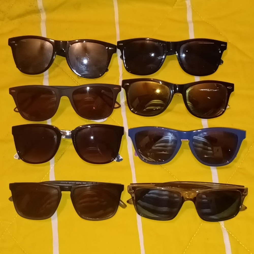 8 pair men's and women's sunglasses